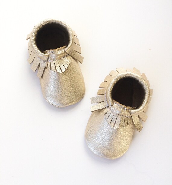 Baby Moccasins Toddler Moccasins Platinum Moccasins