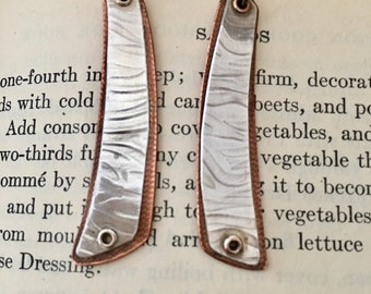 Sterling Silver and Copper Dangle Earrings