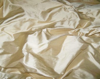 SCALAMANDRE SHANGRI-LA Silk Fabric 10 Yards Mellow Yellow