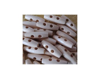 Set of 12 buttons wood logs