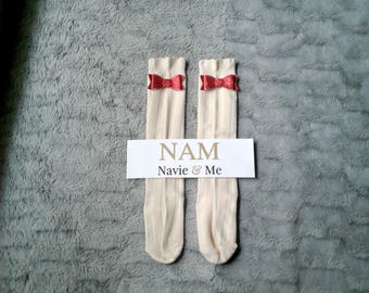 Ivory Knee High Socks| Christmas Socks| Over The Knee Socks| Boot Socks| Cream Knee High Socks| Baby Knee High Socks| Toddler Socks| Socks