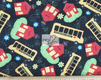 School Days By Jo Moulton For Wilmington Prints 100% Cotton Fabric 45" Wide By The Yard (FH-1814)