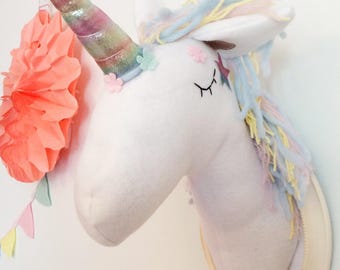 Unicorn Faux Taxidermy - Unicorn Taxidermy - Unicorn Wall Decor - Animal Wall Mount