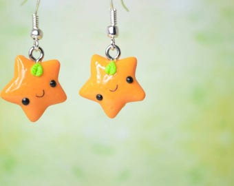 Kawaii Orange Stars