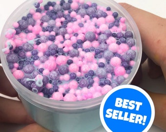 SCENTED Cotton Candy Explosion Floam Slime! Stretchy Thick Muggle Slimes Floam