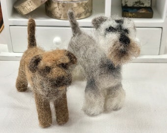 Dog needle felt kit - challenging kits for those with some felt experience looking to extend their learning