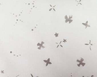 Chroma Handcrafted Batik Cream Scatter Stars AB-8133-C2 by Alison Glass for Andover Fabrics