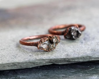 Meteorite Ring - Electroformed Copper Ring - Geekery Collector Gift - Astronomy Gift