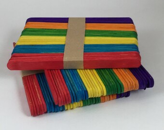 Colored Wood Craft Sticks, Popsicle Stick, Kids Craft Sticks, School Craft Sticks, Art Craft Sticks