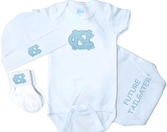 North Carolina Unc Tar Heels Baby Clothing Gift Set