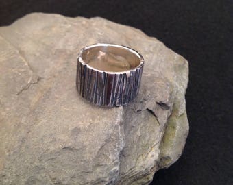 Silver ring 935er with blackened surface