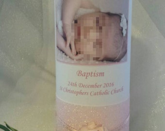 Personalised Christening/Baptism/Naming Day Candle