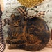 Blackened Beeswax Country House CAT Primitive Decor Scented Cinnamon Rusty Ornament - FREE SHIPPING