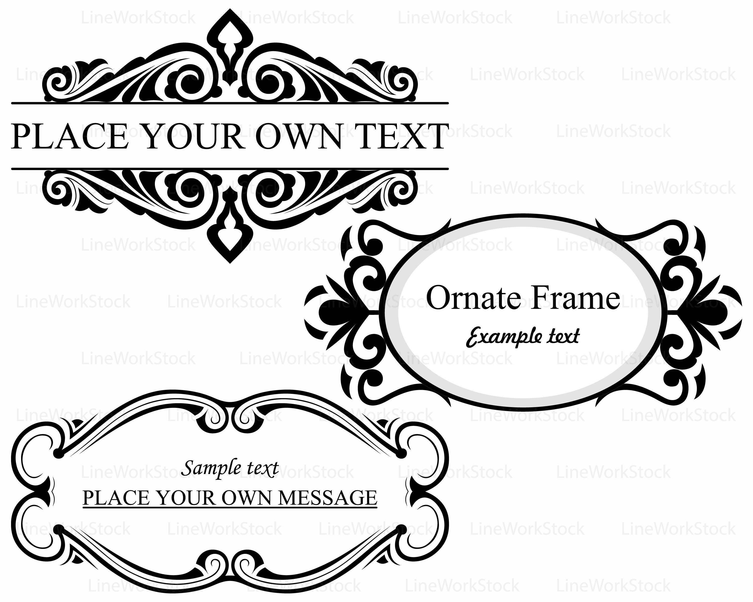 Download Frame svg/scroll clipart/frame svg/swirl silhouette/frame ...