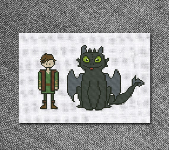 Cross Stitch Pattern How to train your dragon Instant Download