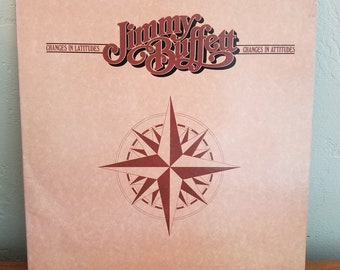 Jimmy Buffett Record - Changes in Latitudes Changes in Attitudes - Vintage Vinyl LP 1977 - includes Margaritaville