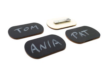 10 pcs. set, Chalkboard Magnetic Name Tags, Name Tags, Name Badges, Reusable Name Plate, Plaque, Office, Party, Birthday, Wedding, Corporate