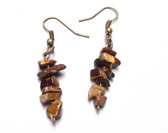 Dangle earrings Tiger eye.