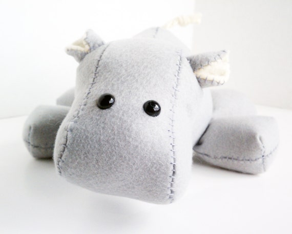 grey hippo stuffed animal