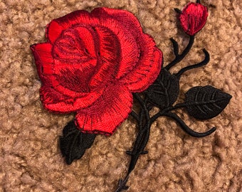 Rose patched sweatshirt