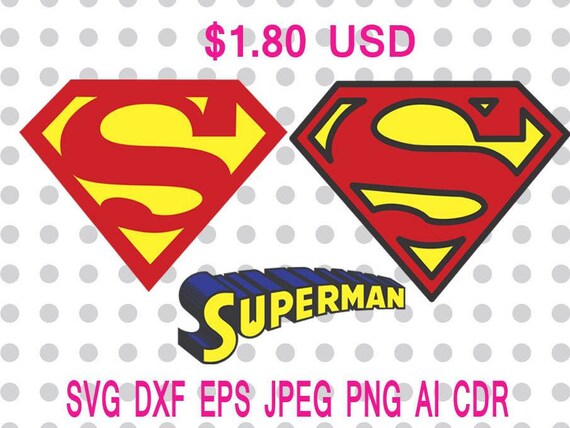 Superman Logo Svg Dxf Eps Png Jpg Cdr Ai Cut Vector File