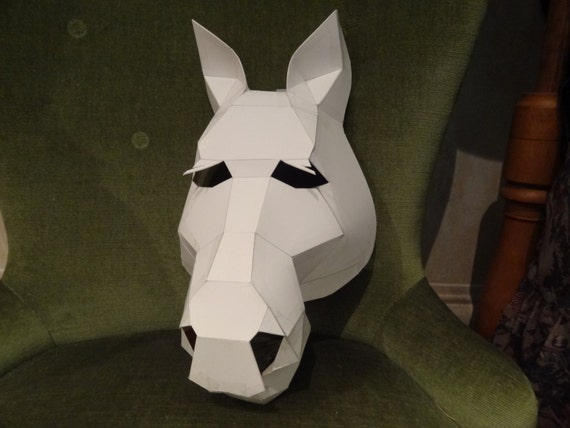 Make your own Horse mask from cardboard Digital download DIY