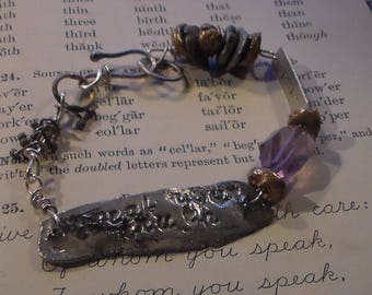 Speak Your Truth Bracelet in Fine Silver and Bronze