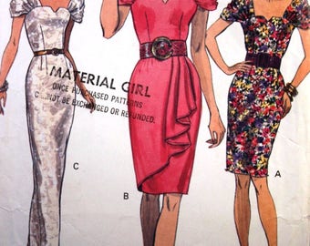 Vintage Sewing Pattern Vogue 8021 for a Woman Dress in Sizes 8-10-12