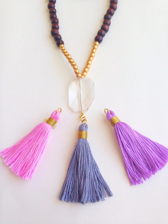 Items similar to Handmade Tassel Necklace- THE JANE Tassel Necklace ...