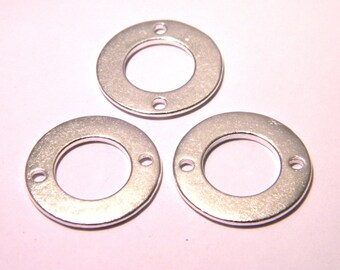10 links connectors 20.5 mm pendant-donut-silver-bright - F10