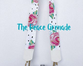Rosey camera strap, floral camera strap, camera strap