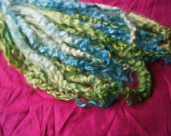 Masham dyed wool locks - spinning - felting - doll hair