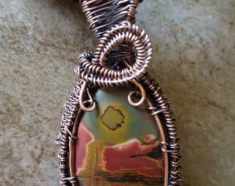 Cherry Creek Jasper Cabochon Necklace