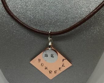 Be Yourself Metal Stamped Necklace
