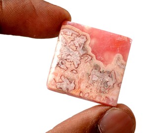 Natural Rhodochrosite 48 Cts Gemstone Loose Cabochon Pink Rhodochrosite Square Shape 25x24x5 MM R14768