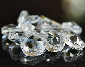 Swarovski Elements 14mm Square Bead Double Hole Crystal : 2 pc
