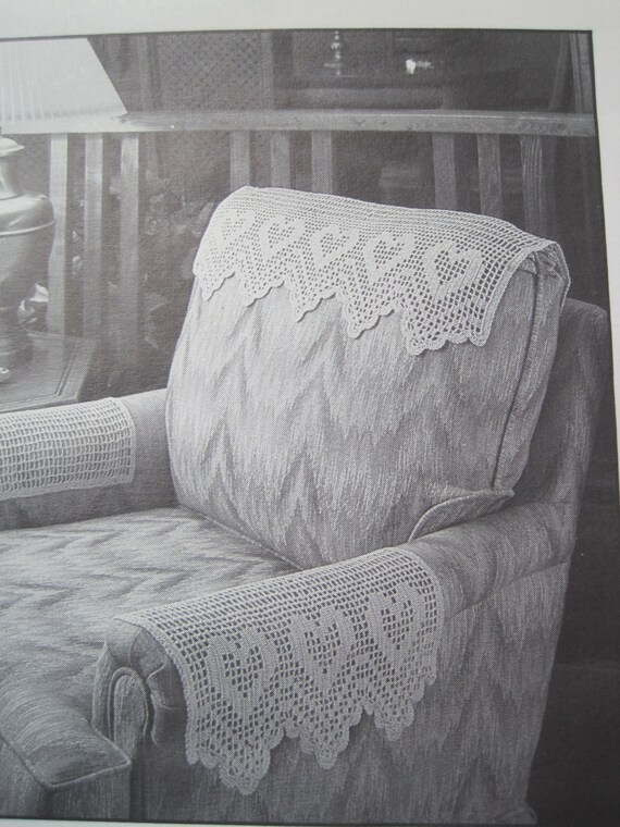 crochet pattern antimacassar chair set headrest and arm address listing by name