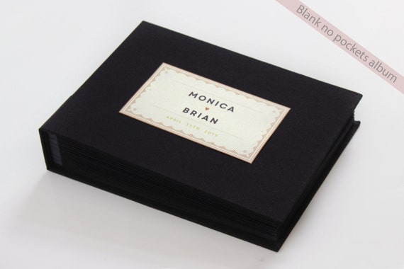 wedding guest book with black pages