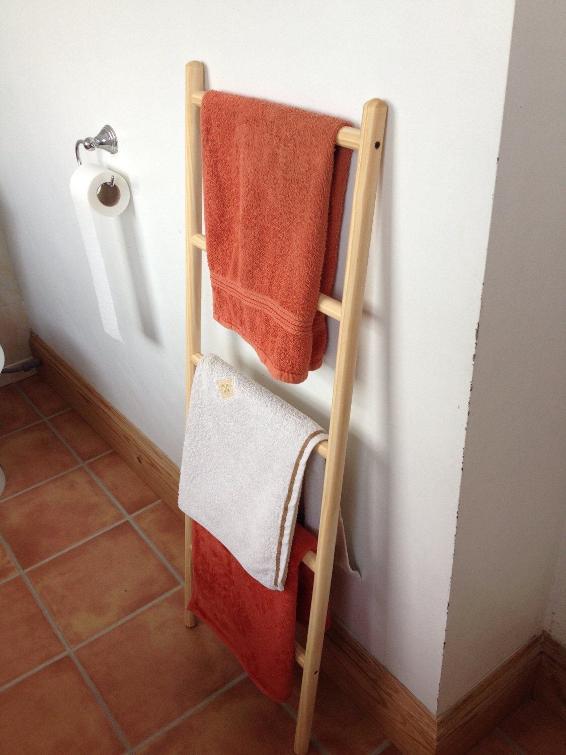 Wooden Towel Ladder straight sided 120cms tall