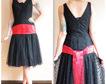 1950s Dress // Emma Domb Party Dress // vintage 50s dress