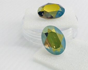 Swarovski 4120 18/13 Crystal Iridescent Green