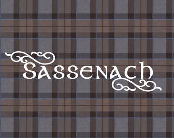 Sassenach car decal, Outlander, Claire Fraser, Claire and Jamie, Sassenach window car decal, Outlander vinyl decal, Diana Gabaldon