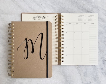 2018-2019 planner | 2018 student planner (Aug-Jul) | kraft monthly planner | 2018 planner | personalized weekly planner 2018