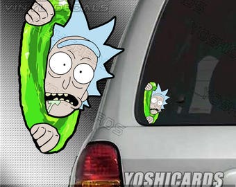 Rick Peeking Portal inspired Car Laptop vinyl Decal
