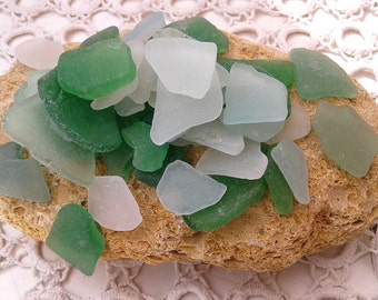 Sea Glass 50 pieces Beach Natural Sea Glass Coastal Art beach glass craft Home Decor Beach Wedding Real Sea Glass