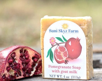 Pomegranate Goat Milk Soap - Pomegranate Soap - Goat Milk Soap - Handmade Pomegranate Soap - Natural Pomegranate Soap - Handcrafted Soap