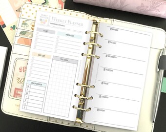 2018 Personal Weekly Planner - Printable Planner - WO2P - Personal Planner Inserts - Personal Planner - Printable Planner - Instant Download
