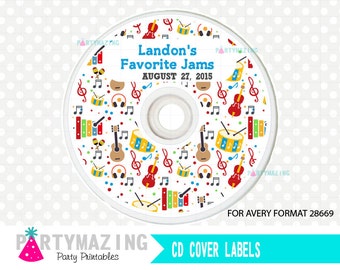music cd labels