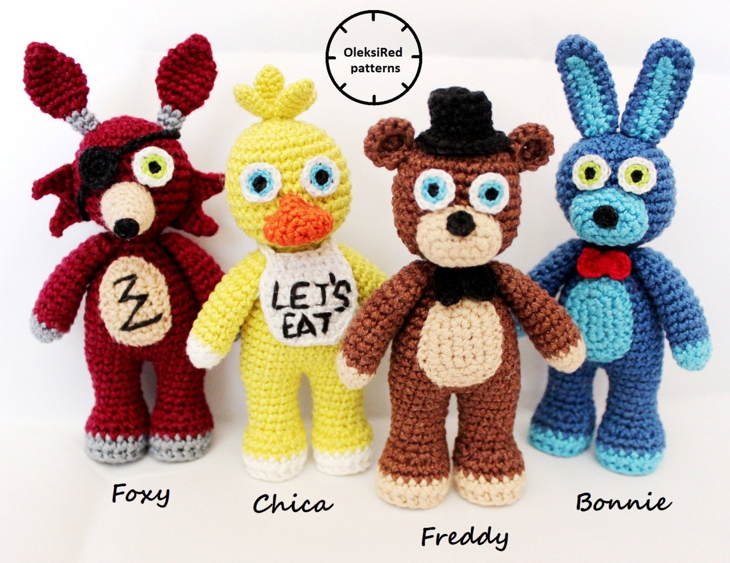 Five Nights at Freddy's FNAF CROCHET PATTERNS characters