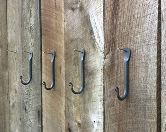 Hand forged wall hook, simple clean design
